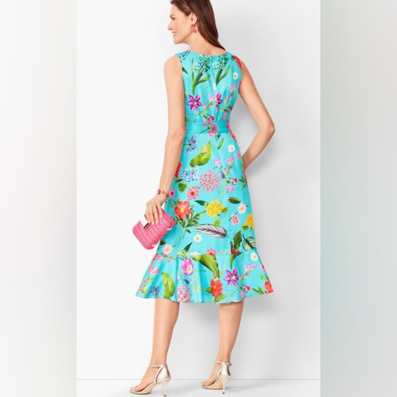Talbots Spring Floral Dress SIZE 16 PETITE - Picture 7 of 8